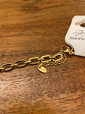 Women's Gold Tone Chunky Link Chain Necklace & Bracelet Combo Trendy Fashion Jewelry