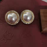 Elegant 2-Row Pearl Choker Necklace with Stud Earrings Women Fashion Jewelry Set