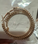 Fashion Jewelry Gold Crystal 4cm Hoop Earrings for Women Fashion Accessories Valentine's Day Anniversary Gift