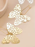 Exaggerated Hollow Butterfly Hoop Earrings Stunning Women Fashion Jewelry Accessories