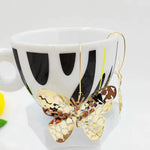 Exaggerated Hollow Butterfly Hoop Earrings Stunning Women Fashion Jewelry Accessories