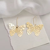 Exaggerated Hollow Butterfly Hoop Earrings Stunning Women Fashion Jewelry Accessories