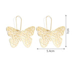 Exaggerated Hollow Butterfly Hoop Earrings Stunning Women Fashion Jewelry Accessories