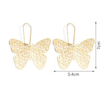 Exaggerated Hollow Butterfly Hoop Earrings Stunning Women Fashion Jewelry Accessories