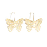 Exaggerated Hollow Butterfly Hoop Earrings Stunning Women Fashion Jewelry Accessories
