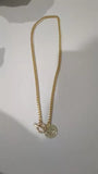 3-Layer Gold Chunky Paperclip Chain OT Coin Necklace Women Punk Fashion Jewelry