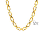 Women's Gold Tone Chunky Link Chain Necklace & Bracelet Combo Trendy Fashion Jewelry