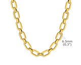 Chunky Stainless Steel Golden Link Chain Choker Necklace For Women Minimalist Jewelry