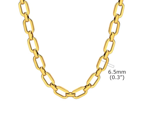 Chunky Stainless Steel Golden Link Chain Choker Necklace For Women Minimalist Jewelry