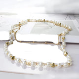 Layered Simulated Pearl Long Sweater Chain Necklace Elegant Women Fashion Jewelry Accessory