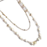 Layered Simulated Pearl Long Sweater Chain Necklace Elegant Women Fashion Jewelry Accessory