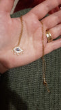 Lucky Blue Evil Eye Sweater Chain Pendant Fashion Jewelry Necklace For Women
