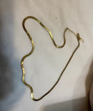 Flat Snake Chain Herringbone Collar Minimalist Layering Fashion Jewelry Necklace
