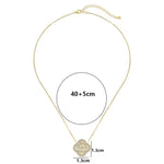 Exquisite Shiny AAA Cubic Zirconia Four-leaf Flower Clover Pendant Necklace Fashion Jewelry Gift for Women