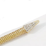 Gold Color Magnetic Textured Snake Wrap Choker Collar Necklace Fashion Jewelry