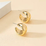 Thick Golden Water Drop Dupes Chunky Statement Stud Earrings for Women