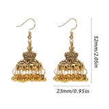 Antique Gold Filigree Design Classic Ethnic Jhumki Earrings for Girls & Women