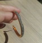 Elegant 50mm Round Circle Gold Silver Shiny Hoop Earrings Statement Hip Hop Fashion Jewelry For Women