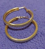 Elegant 50mm Round Circle Gold Silver Shiny Hoop Earrings Statement Hip Hop Fashion Jewelry For Women