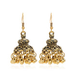 Antique Gold Filigree Design Classic Ethnic Jhumki Earrings for Girls & Women