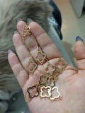 Elegant Jewelry Gold Color Hollow Out Clover Pendant Long Chain Fashion Necklace