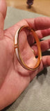 Women Layering Fashion Inlaid Zircon White Enamel Chic Gold Cuff Bracelet Bangle