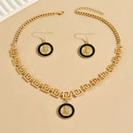 Trendy Gold Lion Head Pendant Necklace & Earring Set - Statement Fashion Jewelry