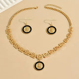 Trendy Gold Lion Head Pendant Necklace & Earring Set - Statement Fashion Jewelry