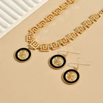 Trendy Gold Lion Head Pendant Necklace & Earring Set - Statement Fashion Jewelry