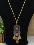 Punk Style Women Fashion Wheel Pendant Multi Tassel Long Sweater Chain Necklace