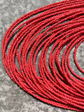 Multi Layer Red Beaded Bib Choker Necklace Chunky Boho Chic Statement Jewelry