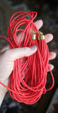 Multi Layer Red Beaded Bib Choker Necklace Chunky Boho Chic Statement Jewelry