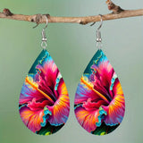 Vibrant Multi Color 3D Flower Boho Style Women Fashion Jewelry Earrings