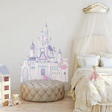 Princess Castle with Glitter Giant Wall Mural Decal Girls Room Decor Stickers