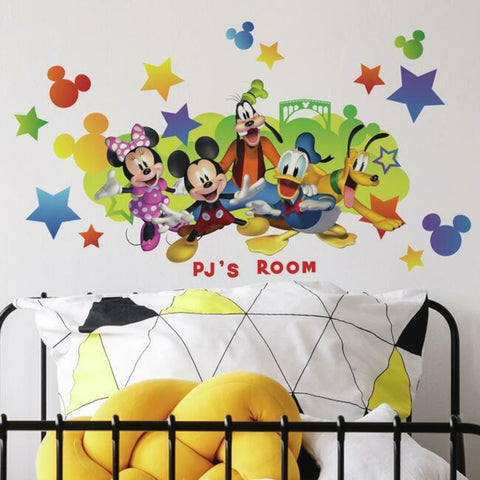 Mickey & Friends Peel and Stick Giant Wall Decals With Alphabet For Personalization