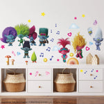 RMK5435SCS Trolls 3 Band Together with Glitter Wall Decals