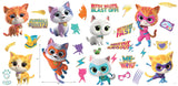 Roommates Super Kitties Peel and Stick Wall Decals Room Stickers