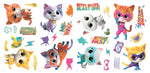 Roommates Super Kitties Peel and Stick Wall Decals Room Stickers