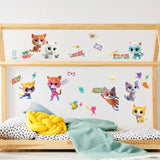 Roommates Super Kitties Peel and Stick Wall Decals Room Stickers