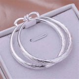 Women's 925 Sterling Silver 50mm/1.97" Round Hoop Earrings