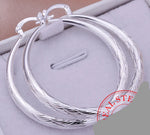 Women's 925 Sterling Silver 50mm/1.97" Round Hoop Earrings