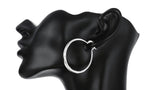 Women's 925 Sterling Silver 50mm/1.97" Round Hoop Earrings