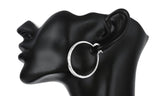 Women's 925 Sterling Silver 50mm/1.97" Round Hoop Earrings