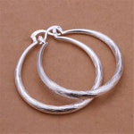 Women's 925 Sterling Silver 50mm/1.97" Round Hoop Earrings