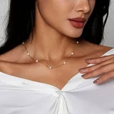 Dainty Simple Small Pearl Choker Chain Necklace for Women - For Layering Purpose