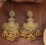 Lightweight Ethnic Oxidized Silver Jhumka Bell Long Drop Garba Navratri Earrings