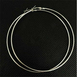 9cm Stainless Steel Basketball Wives Women Fashion Jewelry Large Hoop Earrings