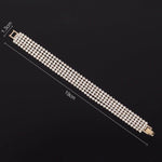 Stunning Rose Gold Plated Rhinestone Crystal Multi String Fashion Jewelry Bracelet - EonShoppee