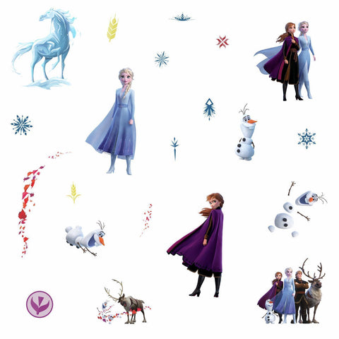 Frozen 2 II Peel & Stick 21 Wall Decals Girls Room Decor ELSA ANNA OLAF Stickers - EonShoppee