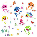 Roommates Baby Shark Peel & Stick Wall Decals 39 Characters Room Decor Stickers - EonShoppee